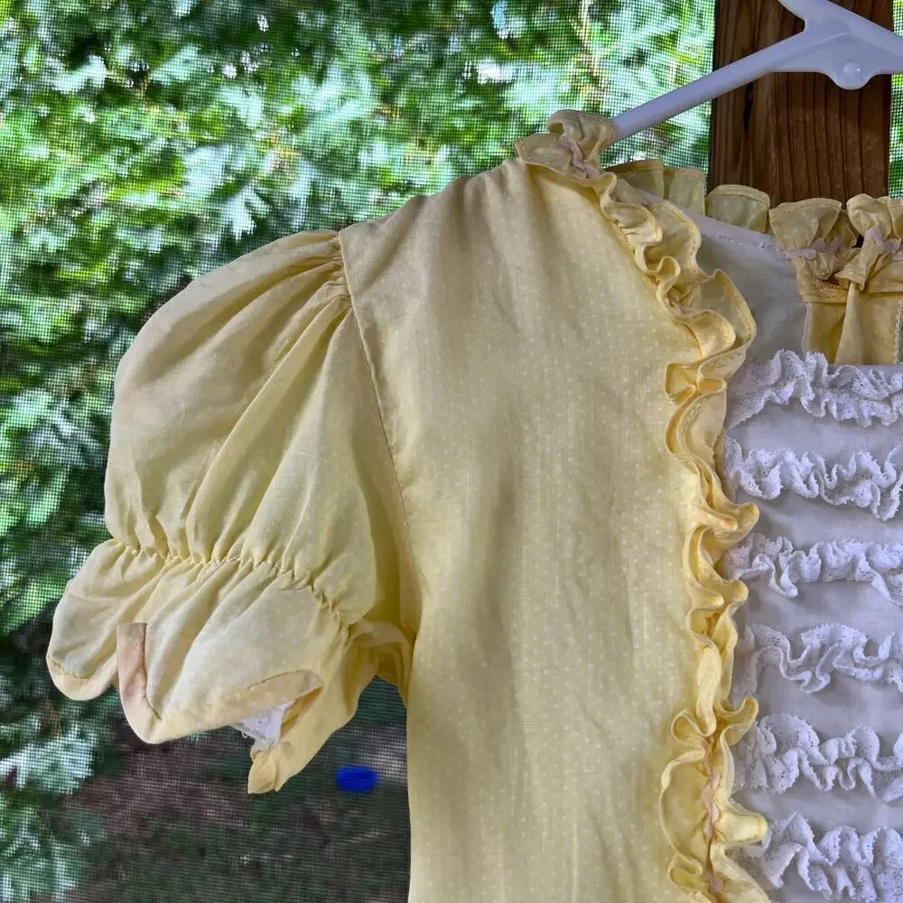 Martha's Miniatures Vintage Girl's Yellow Dress Size 4